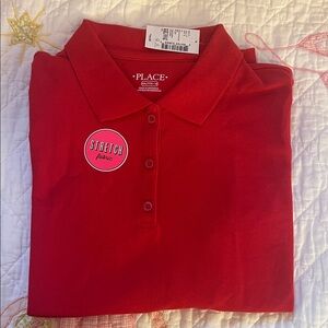 The Children's Place Red Long-Sleeve Polo Shirt